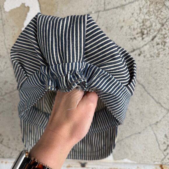 Vintage Durango & Silverton Railroad Engineer Cap Hickory Stripe Workwear Hat XL - Picture 5 of 8